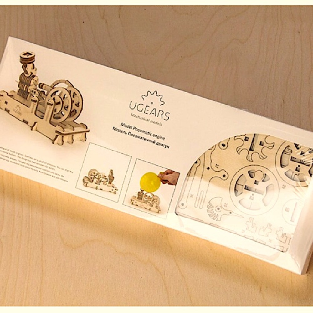 UGEARS Mechanical Models Assemble Me Start Me PNEUMATIC ENGINE NIB
